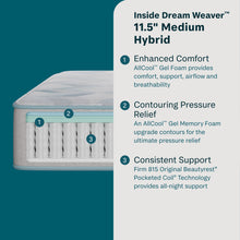 Load image into Gallery viewer, Peaceful Morning - 11.5" Hybrid Medium Mattress
