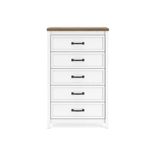 Load image into Gallery viewer, Kerisden - Five Drawer Chest - White / Brown
