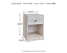 Load image into Gallery viewer, Paxberry - One Drawer Night Stand - Open Cubby - Whitewash

