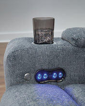 Load image into Gallery viewer, Studio Cave - Power Reclining Loveseat with Console - Steel
