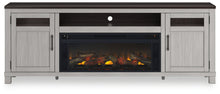 Load image into Gallery viewer, Darborn - 88" TV Stand With Electric Infrared Fireplace Insert - Gray / Brown
