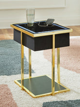 Load image into Gallery viewer, Rexwell - Accent Table With Speaker - Black / Gold Finish
