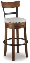 Load image into Gallery viewer, Valebeck - Tall Upholstered Swivel Barstool
