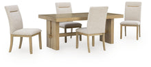 Load image into Gallery viewer, Lasinger - 5 Pc. - Dining Table And 4 Upholstered Side Chairs - Light Brown
