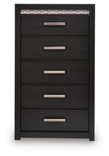 Load image into Gallery viewer, Shoralli - Five Drawer Chest - Black
