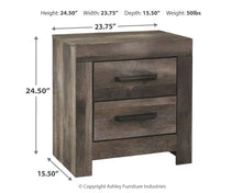 Load image into Gallery viewer, Wynnlow - Two Drawer Night Stand - Gray
