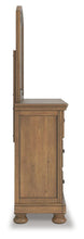 Load image into Gallery viewer, Feddinger - 5 Pc. - Queen Sleigh Storage Bed, Dresser, Mirror, Chest And Nightstand - Medium Brown
