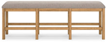 Load image into Gallery viewer, Havonplane - XL Counter Height Upholstered Dining Bench - Brown
