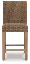 Load image into Gallery viewer, Walton Bridge - 5 Pc. - Square Bar Table W/Fire Pit, 4 Barstools - Driftwood
