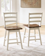 Load image into Gallery viewer, Brinfern - Swivel Stool (Set of 2) - Brown / Antique White
