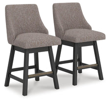 Load image into Gallery viewer, Neymorton - Upholstered Swivel Barstool (Set of 2) - Dark Grayish Brown
