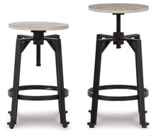 Load image into Gallery viewer, Karisslyn - Swivel Stool (Set of 2) - Whitewash / Black

