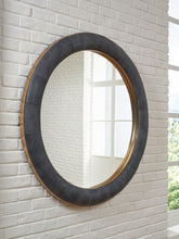 Load image into Gallery viewer, Corinsworth - Accent Mirror - Charcoal / Brass Finish
