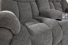 Load image into Gallery viewer, Foreside - Dbl Reclining Loveseat with Console - Charcoal
