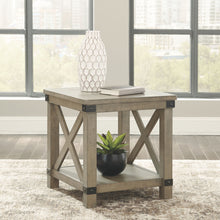 Load image into Gallery viewer, Aldwin - Rectangular End Table - Crossbuck Styling - Gray
