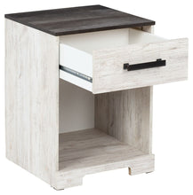 Load image into Gallery viewer, Shawburn - One Drawer Night Stand - Open Cubby - White / Black / Gray
