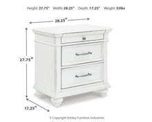 Load image into Gallery viewer, Kanwyn - Three Drawer Night Stand - Whitewash
