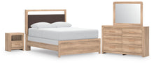 Load image into Gallery viewer, Kinlanni - 4 Pc. - Queen Panel Bed, Dresser, Mirror And Nightstand - Tan
