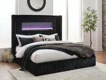 Load image into Gallery viewer, Tayleena - Upholstered Bed With Fireplace And Wireless Audio
