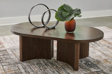 Load image into Gallery viewer, Korestone - Oval Cocktail Table - Dark Brown
