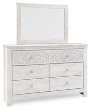 Load image into Gallery viewer, Paxberry - Dresser, Mirror - Medallion Drawer Pulls - Whitewash
