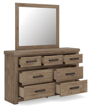 Load image into Gallery viewer, Oliandon - 3 Pc. - Queen Panel Bed, Dresser And Mirror - Light Brown
