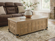 Load image into Gallery viewer, Ridgester - Lift Top Cocktail Table - Light Brown
