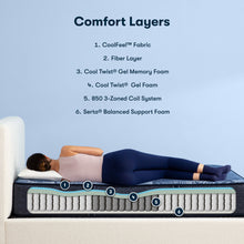 Load image into Gallery viewer, Perfect Sleeper - 12" Dazzling Night Hybrid Medium Mattress
