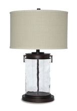 Load image into Gallery viewer, Tailynn - Glass Table Lamp  - Clear / Bronze Finish
