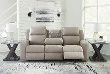 Load image into Gallery viewer, Lavenhorne - Rec Sofa W/Drop Down Table - Pebble
