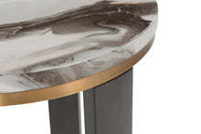Load image into Gallery viewer, Jazmore - Round End Table - Brown / Brass Finish

