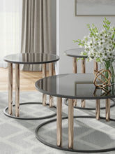 Load image into Gallery viewer, Hannerly - Occasional Table Set (Set of 3) - Black / Gold Finish
