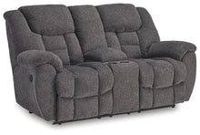 Load image into Gallery viewer, Foreside - Dbl Reclining Loveseat with Console - Charcoal
