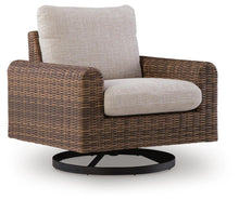 Load image into Gallery viewer, Dolan Creek - Swivel Lounge With Cushion - Gray / Brown
