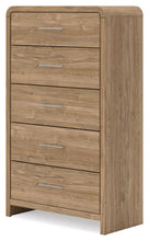 Load image into Gallery viewer, Gramburg - Five Drawer Chest - Warm Natural Brown
