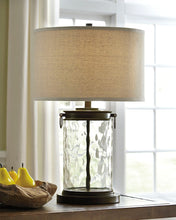 Load image into Gallery viewer, Tailynn - Glass Table Lamp  - Clear / Bronze Finish
