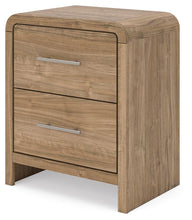 Load image into Gallery viewer, Gramburg - Two Drawer Night Stand - Warm Natural Brown
