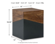 Load image into Gallery viewer, Trailbend - Accent Table - Brown / Gunmetal
