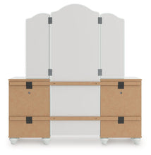 Load image into Gallery viewer, Kozlani - 3 Pc. - Vanity, Mirror And Stool - White
