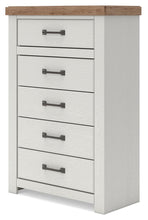 Load image into Gallery viewer, Savonport - Five Drawer Chest - White / Brown
