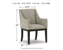 Load image into Gallery viewer, Burkhaus - Dining UPH Arm Chair (Set of 2) - Beige / Dark Brown
