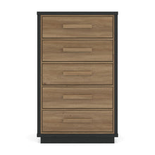Load image into Gallery viewer, Kozmour - Five Drawer Chest - Black / Brown
