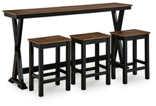Load image into Gallery viewer, Wildenauer - Rectangular Dining Room Counter Table Set (Set of 4) - Brown / Black
