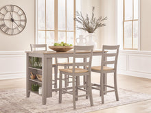 Load image into Gallery viewer, Harperfeld - 5 Pc. - Dining Table And 4 Barstools - Natural / Gray
