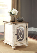 Load image into Gallery viewer, Realyn - Chair Side End Table - Insert Mirror - White / Brown
