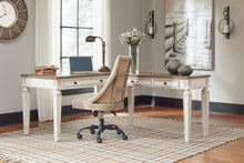 Load image into Gallery viewer, Realyn - L Shaped Desk With Lift Top - White / Brown
