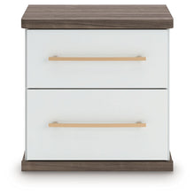 Load image into Gallery viewer, Kendanport - Two Drawer Night Stand - Brown / White
