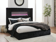 Load image into Gallery viewer, Tayleena - Upholstered Bed With Fireplace And Wireless Audio
