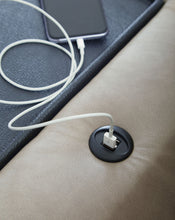 Load image into Gallery viewer, Lavenhorne - Rec Sofa W/Drop Down Table - Pebble
