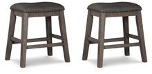 Load image into Gallery viewer, Caitbrook - Upholstered Stool (Set of 2) - Gray
